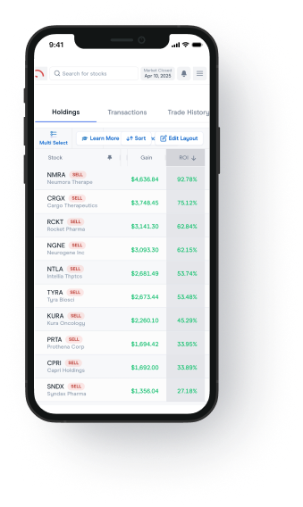 Market Launchpad App Sell Rated Holdings